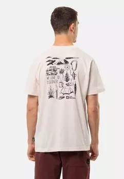 Спортивная футболка DISCOVER Jack Wolfskin, цвет sea shell