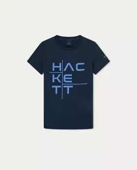 Спортивная футболка для мальчика Hackett с логотипом спереди Hackett, синий