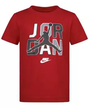 Спортивная футболка ДНК с короткими рукавами для маленьких мальчиков Jordan, красный