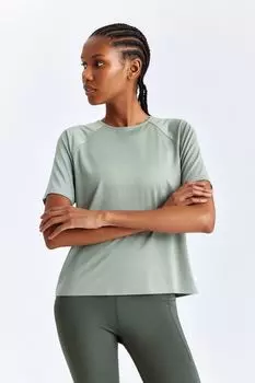 Спортивная футболка drymove из сетки H&M, зеленый