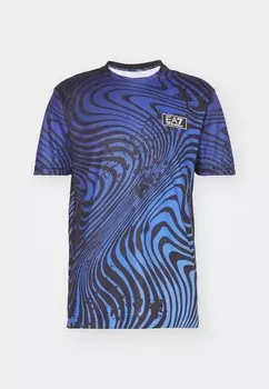 Спортивная футболка EA7 Emporio Armani, разноцветный