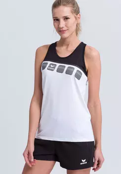 Спортивная футболка erima 5 C Tanktop, белый/черный/темно серый