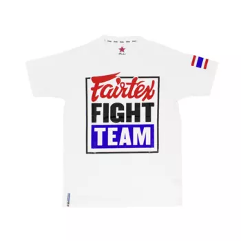 Спортивная футболка Fairtex "Fairtex Fight Team", размер XS, белый/синий