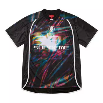 Спортивная футболка feedback soccer jersey 'black multi-color' Supreme, черный