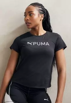 Спортивная футболка FIT LOGO ULTRABREATHE TEE Puma, цвет black/white