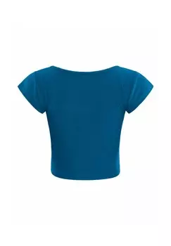 Спортивная футболка FUNCTIONAL LIGHT AND SOFT CROPPED KURZARM Winshape, бирюзовый