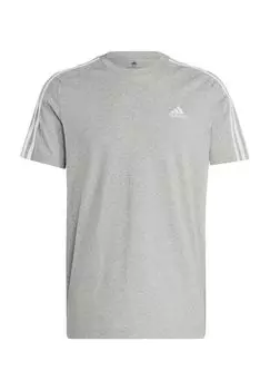 Спортивная футболка, хлопок, мужская adidas, цвет Mgreyh White