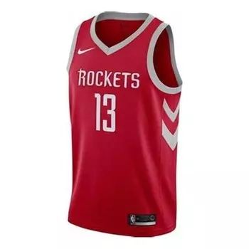 Спортивная футболка houston rocket's green swingman jersey 'red gray' Nike, красный
