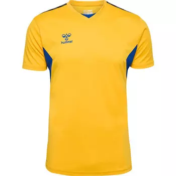 Спортивная футболка Hummel, цвет fluoreszierendes sonnenblumenorange/knigsblau/gelb