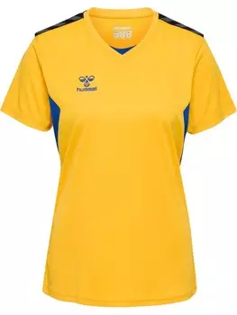 Спортивная футболка Hummel S/S Hmlauthentic Multisport Damen, цвет sports yellow/true blue