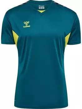 Спортивная футболка Hummel S/S Hmlauthentic Multisport Herren, цвет blue coral/sulphur spring