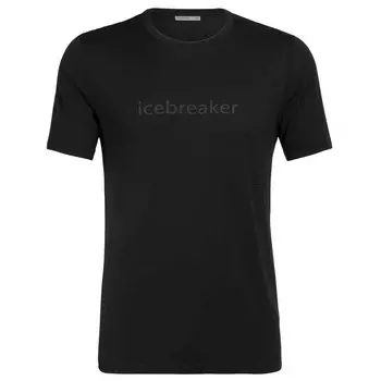 Спортивная футболка Icebreaker Logo Crew Wordmark Merino, черный
