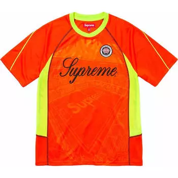 Спортивная футболка jacquard soccer jersey 'orange yellow' Supreme, оранжевый