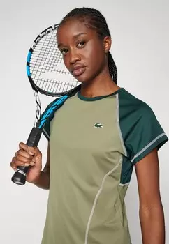 Спортивная футболка Lacoste Sport, хаки