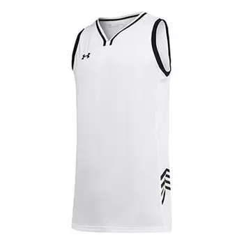 Спортивная футболка logo basketball jersey 'white black' Under Armour, белый