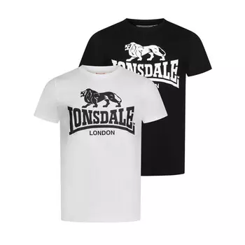 Спортивная футболка Lonsdale, черный/белый