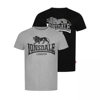 Спортивная футболка Lonsdale, цвет grau/schwarz/schwarz