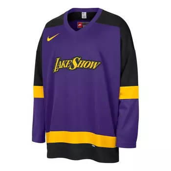 Спортивная футболка los angeles lakers city edition nba hockey jersey asia sizing 'field purple black amarillo' Air Jordan, мультиколор