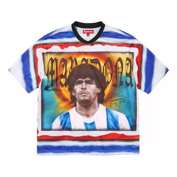 Спортивная футболка maradona soccer jersey 'multi-color' Supreme, мультиколор