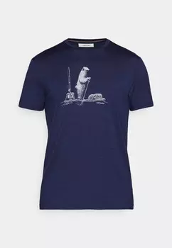 Спортивная футболка MEN MERINO 150 TECH LITE SS TEE POLAR PADDLE Icebreaker, темно-синий