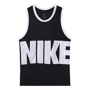 Спортивная футболка men's large logo printing sports basketball jersey/vest black Nike, черный
