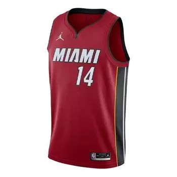 Спортивная футболка men's nba sw fan edition miami heat sports basketball jersey/vest jersey red Nike, красный