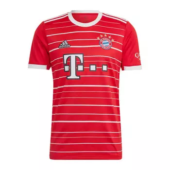 Спортивная футболка men's soccer/football stripe short sleeve sw fan edition 22-23 season bayern munich black red jersey Adidas, красный