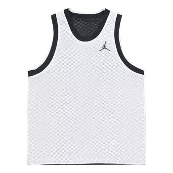 Спортивная футболка men's sport dna logo printing reversible breathable basketball sports black vest Air Jordan, черный