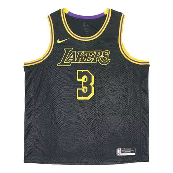 Спортивная футболка men's sw fan edition lakers davis no. 3 casual sports basketball jersey/vest black Nike, черный