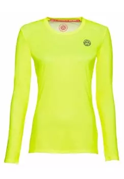 Спортивная футболка MINA TECH ROUNDNECK LONGSLEEVE BIDI BADU, цвет neon yellow