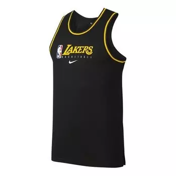 Спортивная футболка nba dri-fit los angeles lakers sports basketball jersey/vest black Nike, черный