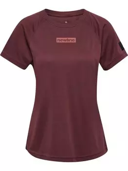Спортивная футболка Newline S/S Raglanrmel Nwlcharge Laufen Damen, цвет decadent chocolate