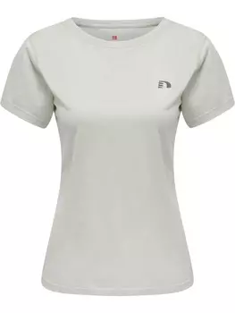 Спортивная футболка Newline S/S Women Statement Laufen Damen, цвет oyster mushroom melange