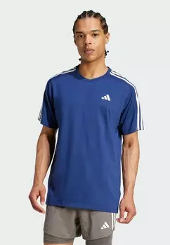 Спортивная футболка OWN THE RUN 3-STRIPES adidas, темно-синий