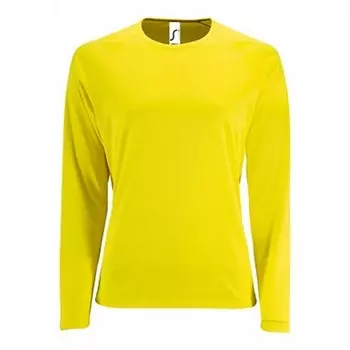 Спортивная футболка performance с длинными рукавами Sols, желтый