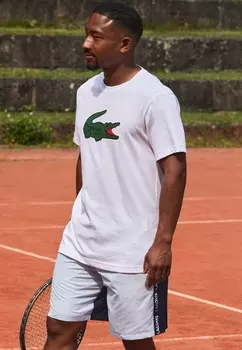 Спортивная футболка PRINTED Lacoste Sport, белый
