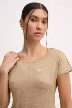 Спортивная футболка Puez Melange Salewa, бежевый