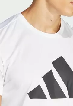 Спортивная футболка Run It Tee adidas Performance, белая