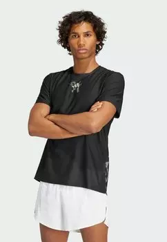 Спортивная футболка Running Ultimate Ub Graphic adidas Performance, черная