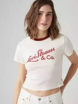 Спортивная футболка с графическим принтом Levi's, белый