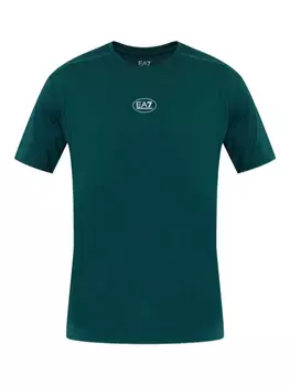 Спортивная футболка с логотипом Ea7 Emporio Armani, зеленый