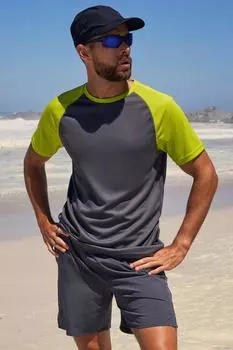 Спортивная футболка с защитой от ультрафиолета Тренажерный зал Бег Ходьба Mountain Warehouse, зеленый