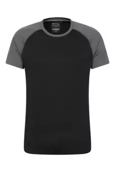 Спортивная футболка с защитой от ультрафиолета Тренажерный зал Бег Ходьба Mountain Warehouse, черный