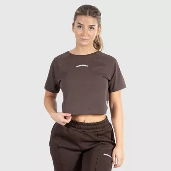 Спортивная футболка SMILODOX Crop Nalani, коричневый