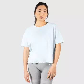 Спортивная футболка SMILODOX Crop Shirt Giana, светло синий
