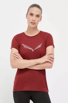 Спортивная футболка Solid Dry Salewa, бордовый