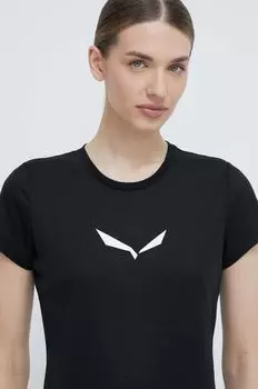 Спортивная футболка Solid Dry Salewa, черный