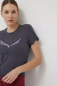 Спортивная футболка Solid Dry Salewa, темно-синий