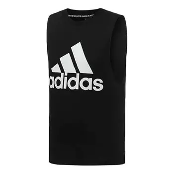 Спортивная футболка sports stylish round neck vest black Adidas, черный