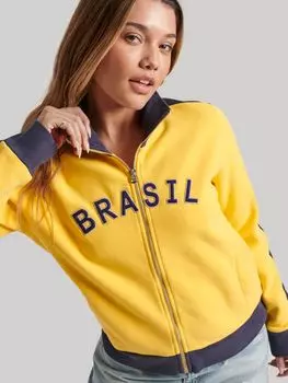 Спортивная футболка Superdry Ringspun Football Brazil, цвет Springs Yellow
